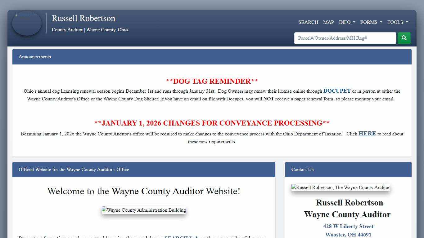 Home - County Auditor Website, Wayne County, Ohio
