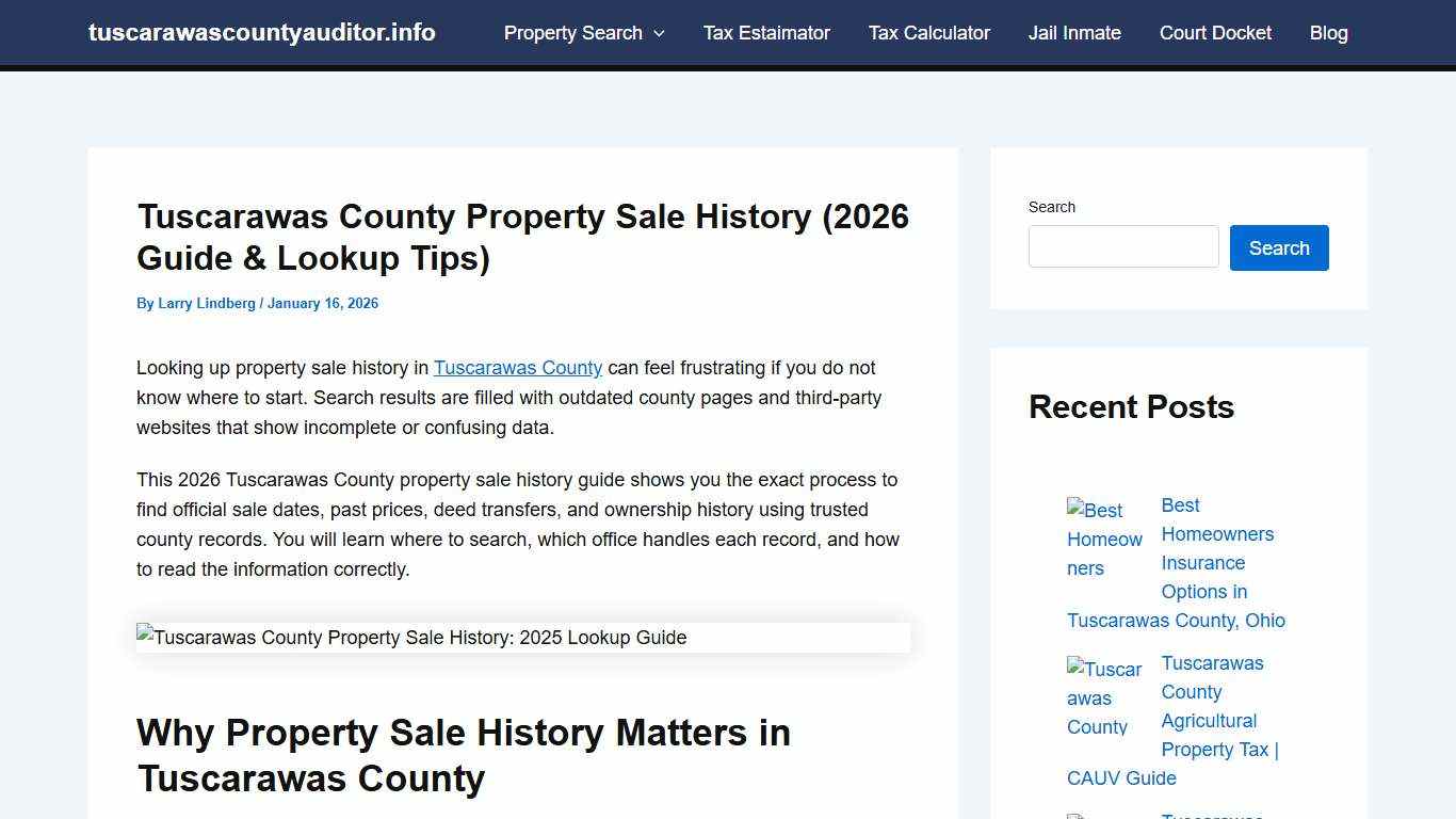 Tuscarawas County Property Sale History (2026 Lookup Guide)